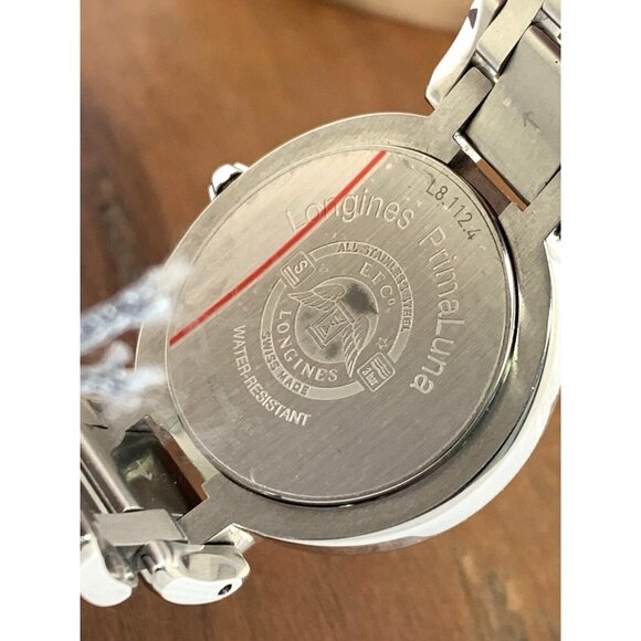 Longines Women's Watch L81124716 PrimaLuna Swiss Quartz Silver Roman Dial 30mm - Picture 7 of 14